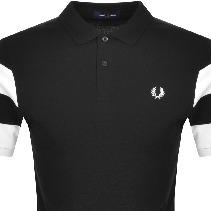 Fred Perry Short Sleeve Polo T Shirt Black Mainline Menswear 